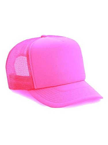 ThatsRad Blank Neon Mesh Trucker Hat Cap for Men and Women Summer Outdoor Activities Lifestyle Accessory