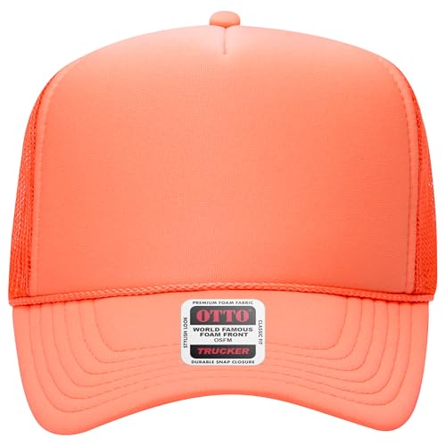 Joe's USA OTTO 39-165 Foam Trucker Hats - Popular DIY Customizable 5-Panel High Crown Mesh Back Caps for Adults