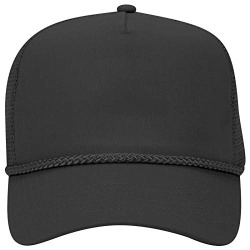 OTTO Black Five Panel Mid Profile Mesh Back Trucker Hat For Men Outdoor Activities
| OTTO Mid Profile Mesh Back Trucker