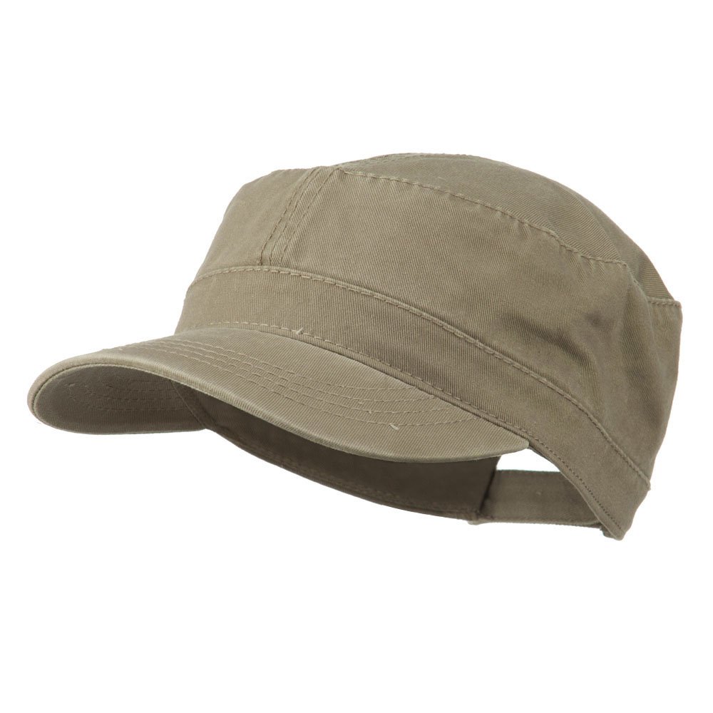 OTTO Caps Garment Washed Adjustable Army Cap - Dk Khaki | Stylish & Comfortable OSFM