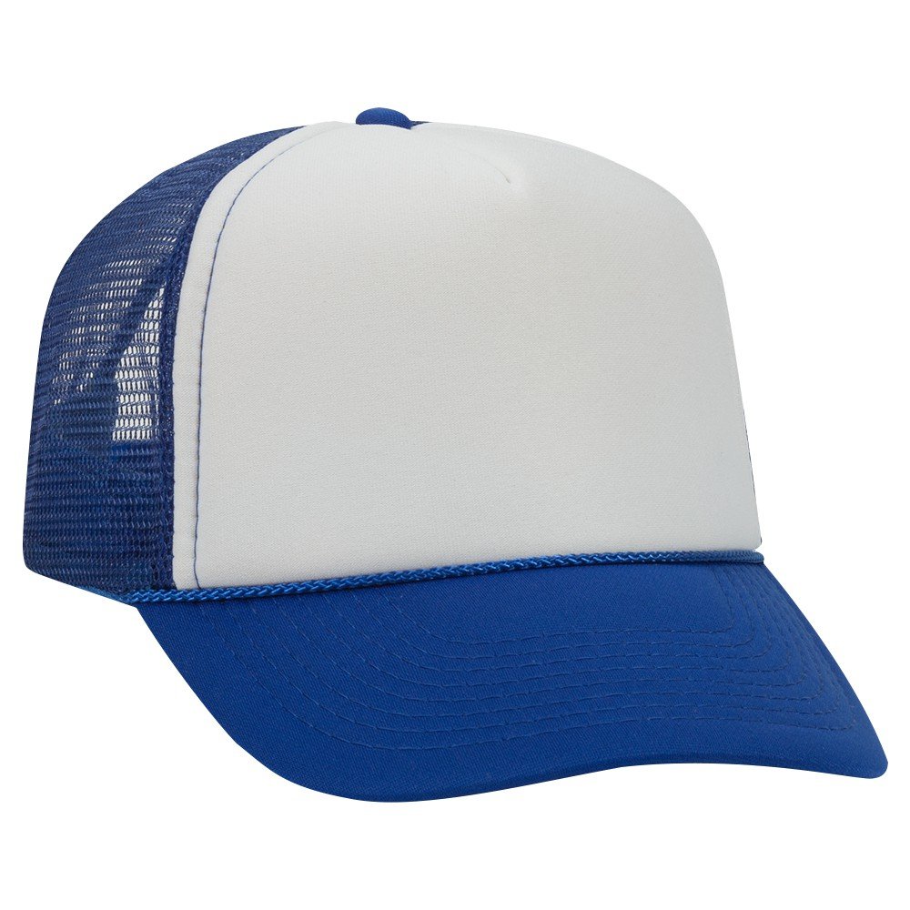 OTTO Cap 5 Panel Mid Profile Mesh Back Trucker Hat for Men in Polyester Foam Front